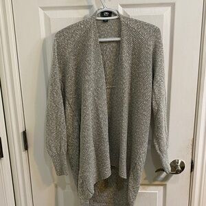 Roots Oatmeal Grey Women’s Open Front Cardigan Size Medium Cotton Blend Casual